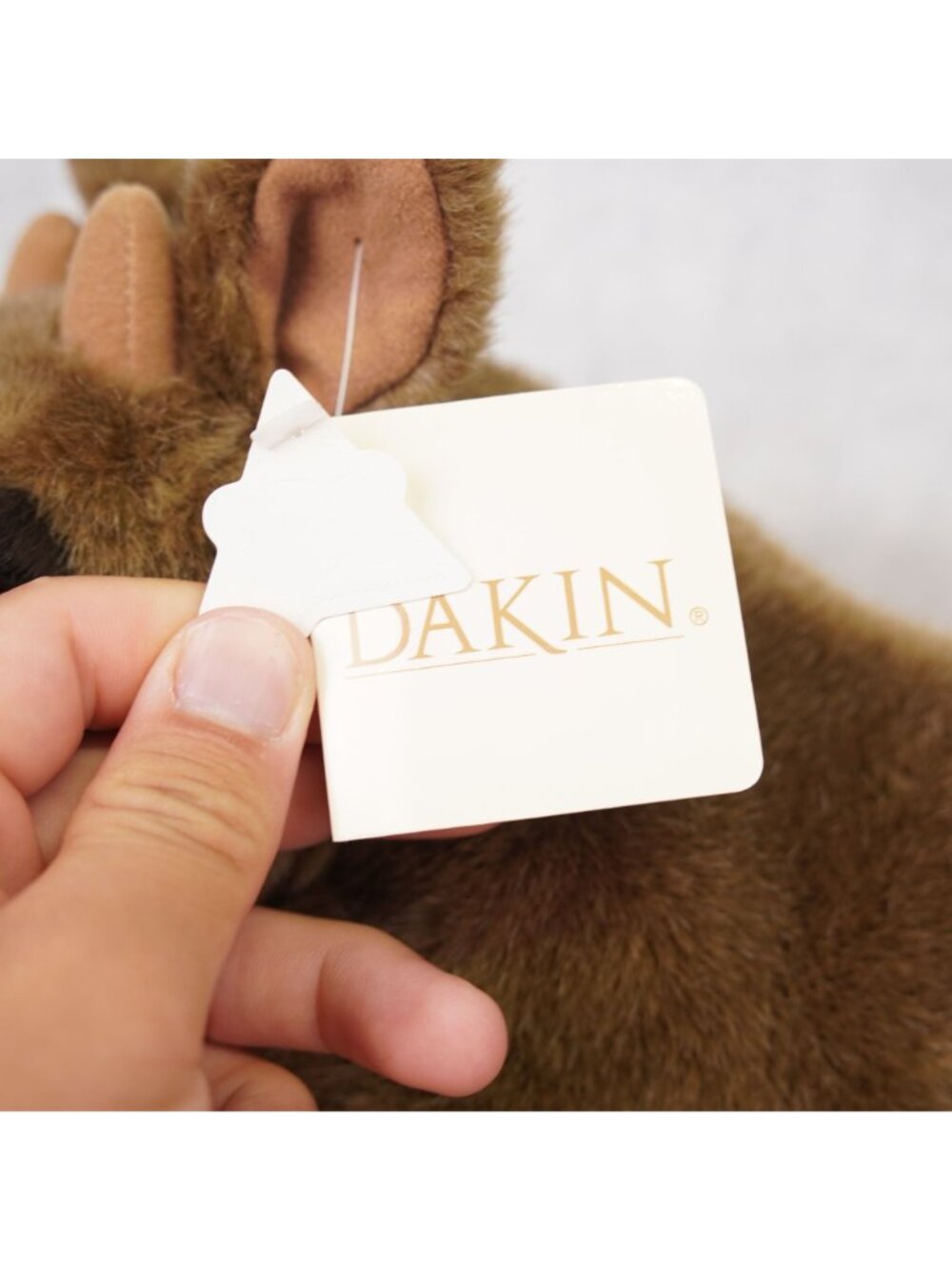 Dakin Brown Soft Mannie Moose Huggables Plush Stuffed Toy Friend 15" NWT - Picture 8 of 13